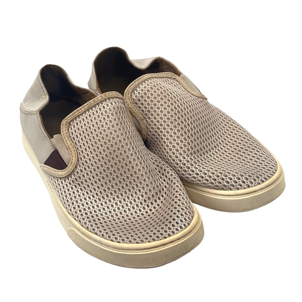Olukai Pehuea Beige Tan Comfort Slip On Sneakers Women's Size 10